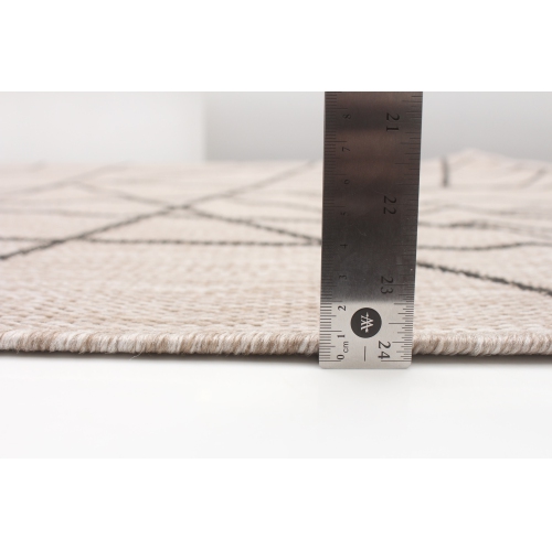 Sisal Abstract Silver-Black Polypropylene Rug 7'10" x 10'2"