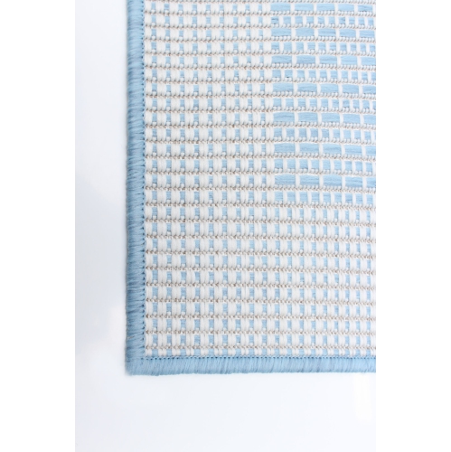 Veranda Diamond Blue Polypropylene Rug 6'7" x 9'6"