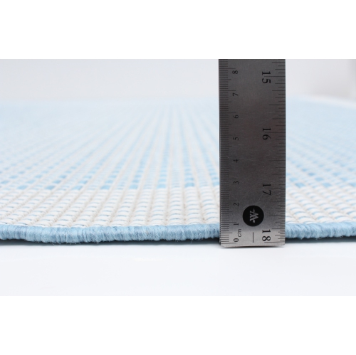 Veranda Diamond Blue Polypropylene Rug 6'7" x 9'6"