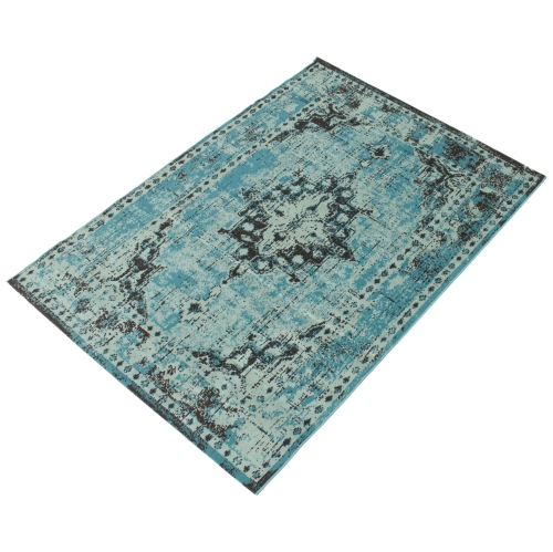 Tapis en polypropylène bleu Isabella 2 pi 8&nbsp;po x 4 pi 11&nbsp;po