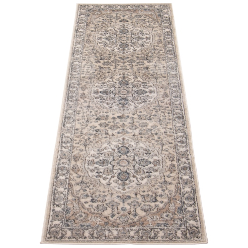 Oregon Tabriz Grey/Cream Polypropylene Rug 5'3" x 7'3"