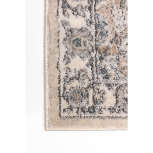 Oregon Tabriz Grey/Cream Polypropylene Rug 5'3" x 7'3"