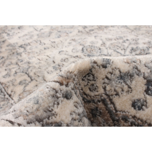 Oregon Tabriz Grey/Cream Polypropylene Rug 5'3" x 7'3"