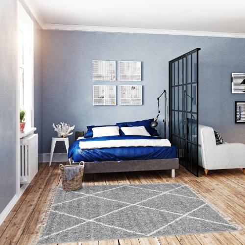 Grammercy Diamond Cream Polypropylene Shag 6'7" x 9'6"