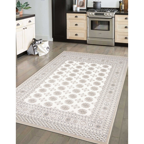 Bokhara Red Polypropylene Rug 3'11" x 5'7"