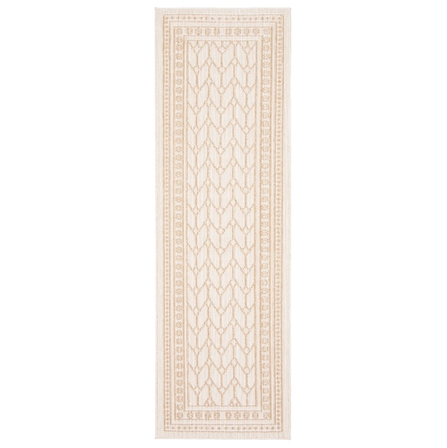 ALFRESCO DECOR  Francesca Taupe Polypropylene Rug 2'6" X 12'0"