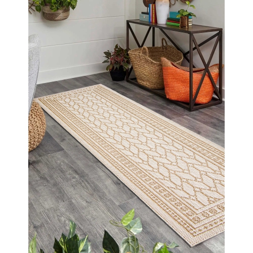 Francesca Taupe Polypropylene Rug 2'6" x 12'0"