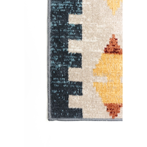 Aqua Gypsy Ivory Polyester Rug 3'0" x 5'0"