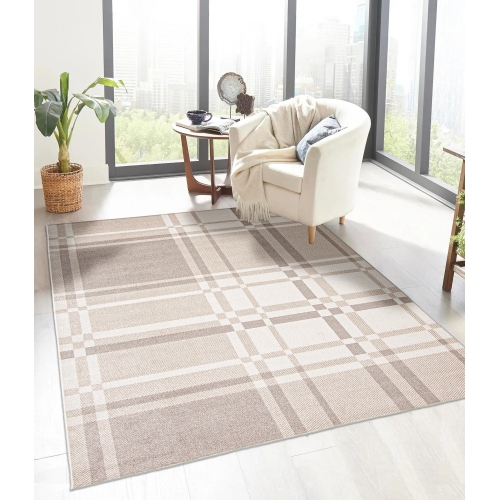 Aqua Gypsy Ivory Polyester Rug 3'0" x 5'0"