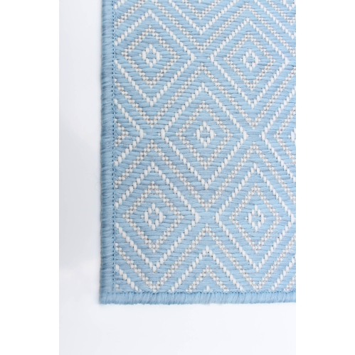 Veranda Diamond Blue Polypropylene Rug 6'7" x 9'6"
