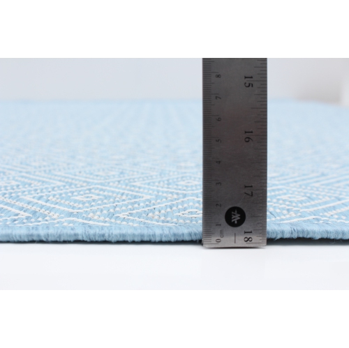 Veranda Diamond Blue Polypropylene Rug 6'7" x 9'6"