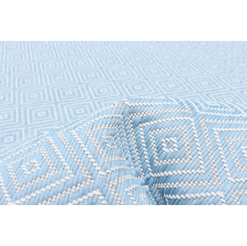 Veranda Diamond Blue Polypropylene Rug 6'7" x 9'6"