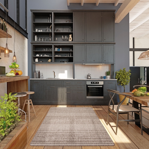 Cabana Taupe Polypropylene Rug 2'2" x 3'11"