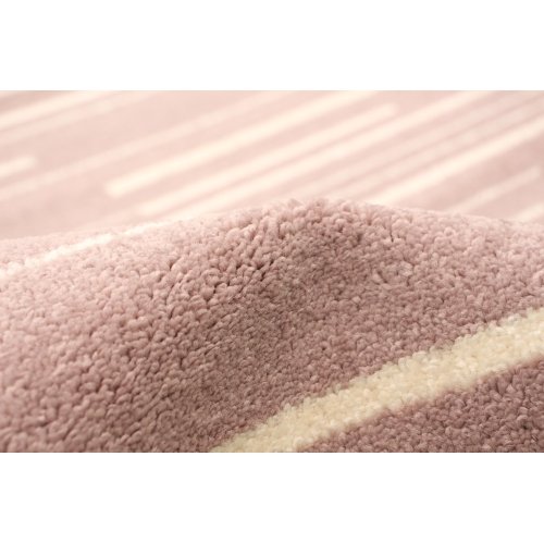 Fika Silver-Cream Polypropylene Rug 5'3" x 7'3"