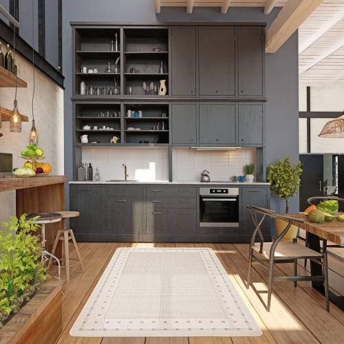 Nadia Tan Polypropylene Rug 2'2" x 3'11"