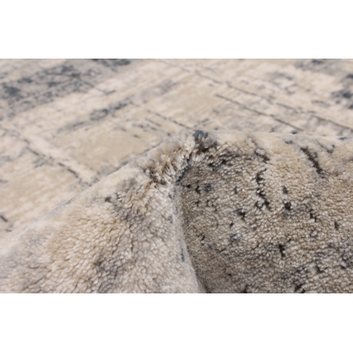 Oregon Tabriz Grey/Cream Polypropylene Rug 5'3" x 7'3"