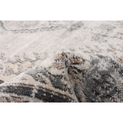 Oregon Tabriz Grey/Cream Polypropylene Rug 5'3" x 7'3"