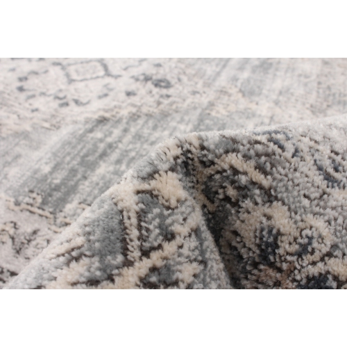Oregon Tabriz Grey/Cream Polypropylene Rug 5'3" x 7'3"