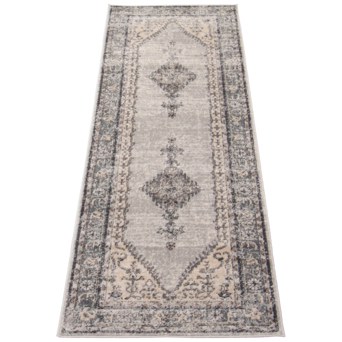 Oregon Tabriz Grey/Cream Polypropylene Rug 5'3" x 7'3"