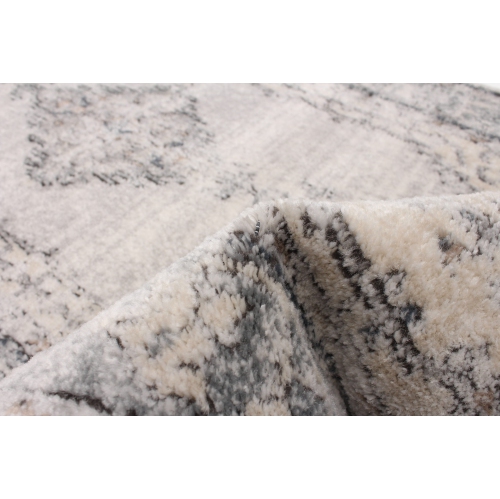 Oregon Tabriz Grey/Cream Polypropylene Rug 5'3" x 7'3"