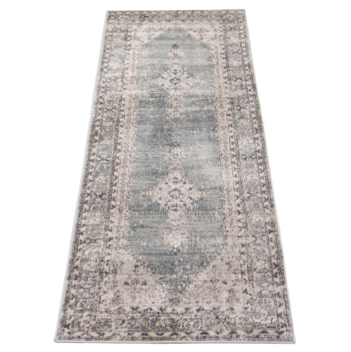 Oregon Tabriz Grey/Cream Polypropylene Rug 5'3" x 7'3"
