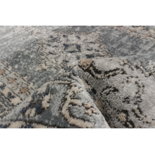 Oregon Tabriz Grey/Cream Polypropylene Rug 5'3" x 7'3"
