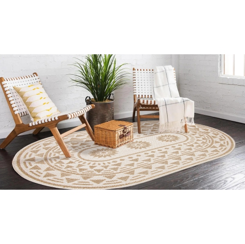 Finley Taupe, Taupe Polypropylene Rug 6'3" x 6'3"