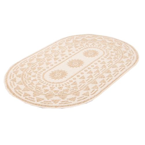 Finley Taupe, Taupe Polypropylene Rug 6'3" x 6'3"