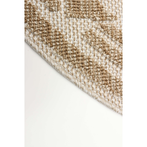 Finley Taupe, Taupe Polypropylene Rug 6'3" x 6'3"