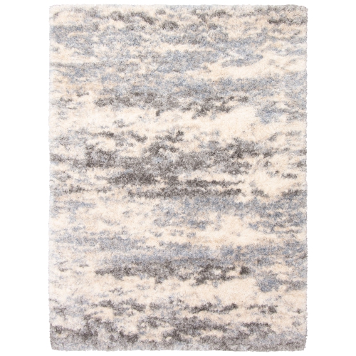 Larissa Cream/Light Blue Polypropylene Rug 3'11" x 5'7"