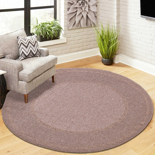 Jute Natura Black, Grey Polypropylene Rug 5'3" x 7'7"