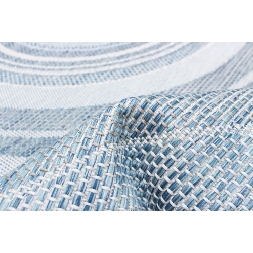 Veranda Diamond Blue Polypropylene Rug 6'7" x 9'6"