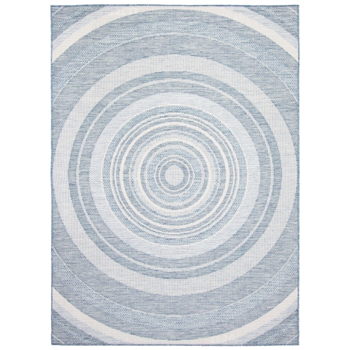 Veranda Diamond Blue Polypropylene Rug 6'7" x 9'6"