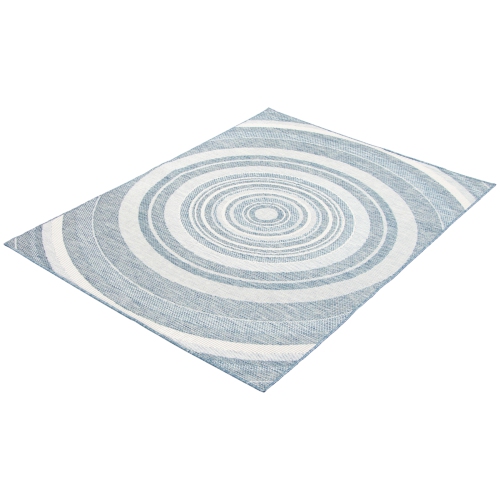 Veranda Diamond Blue Polypropylene Rug 6'7" x 9'6"