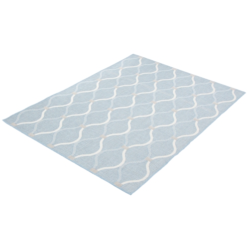 Veranda Diamond Blue Polypropylene Rug 6'7" x 9'6"