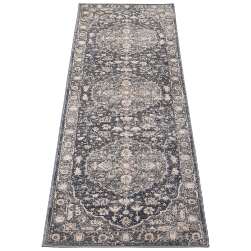 Oregon Tabriz Grey/Cream Polypropylene Rug 5'3" x 7'3"