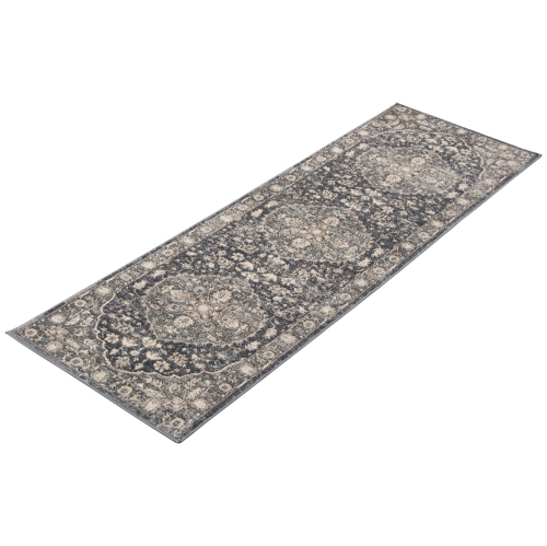 Oregon Tabriz Grey/Cream Polypropylene Rug 5'3" x 7'3"