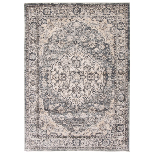 Oregon Tabriz Grey/Cream Polypropylene Rug 5'3" x 7'3"
