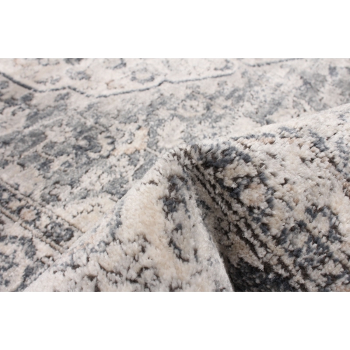 Oregon Tabriz Grey/Cream Polypropylene Rug 5'3" x 7'3"