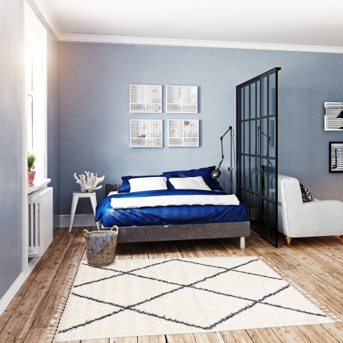 Grammercy Diamond Cream Polypropylene Shag 6'7" x 9'6"