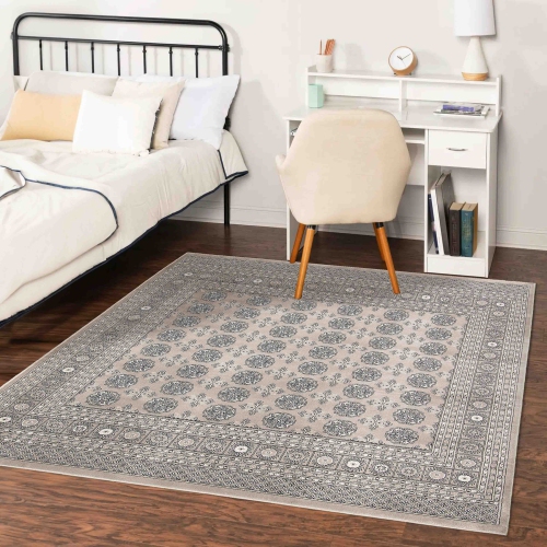 Bokhara Red Polypropylene Rug 3'11" x 5'7"