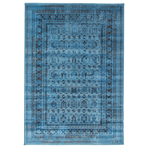 ALFRESCO DECOR  Wilby Polypropylene Rug 3'11" X 5'7" In Blue