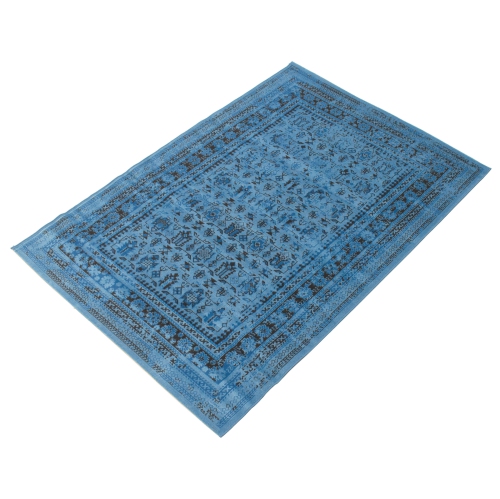 Wilby Blue Polypropylene Rug 3'11" x 5'7"