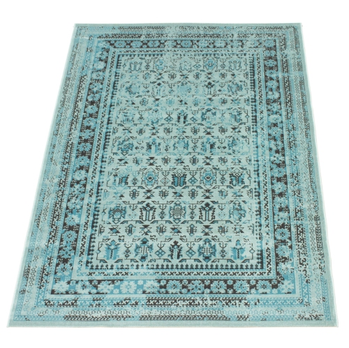 Wilby Blue Polypropylene Rug 3'11" x 5'7"