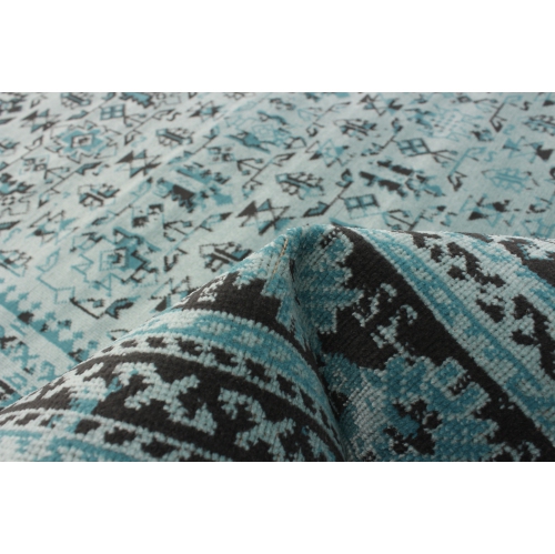 Wilby Blue Polypropylene Rug 3'11" x 5'7"