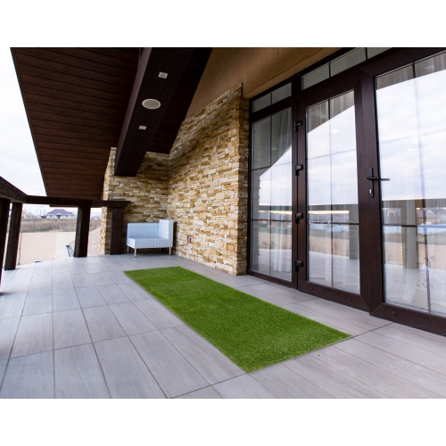 Faux Grass Green Polyester Rug 4'0" x 6'0"