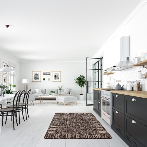 Solea Chocolate Polypropylene Rug 2'2" x 3'11"