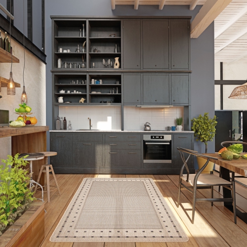 Nadia Tan Polypropylene Rug 2'2" x 3'11"