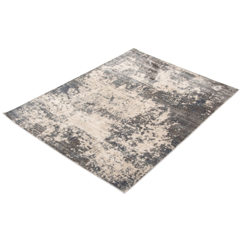 Oregon Tabriz Grey/Cream Polypropylene Rug 5'3" x 7'3"
