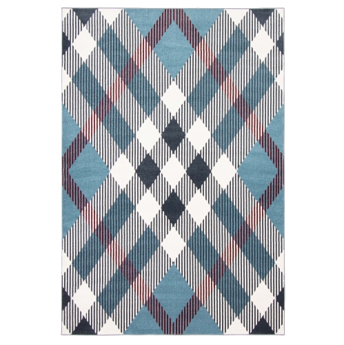 ALFRESCO DECOR  Aqua Gypsy Polyester Rug 3'0" X 5'0" In Ivory